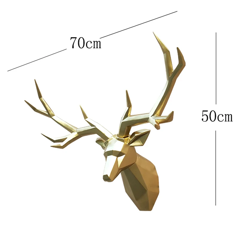[Meșteșuguri] Super-Mare de Accesorii pentru Decor Cerb 3D Statuia cap de Animal Figurina de Perete de Arta Decorare Sala de Nunta Ornament . ' - ' . 3