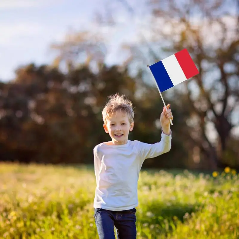 Mini-Pavilion francez 10buc franceză Mici Mini Mână Steaguri 5.5 X 8.3 inch Franța Flag Mini Stick Mici Steaguri Pentru Activitatea Parada . ' - ' . 3