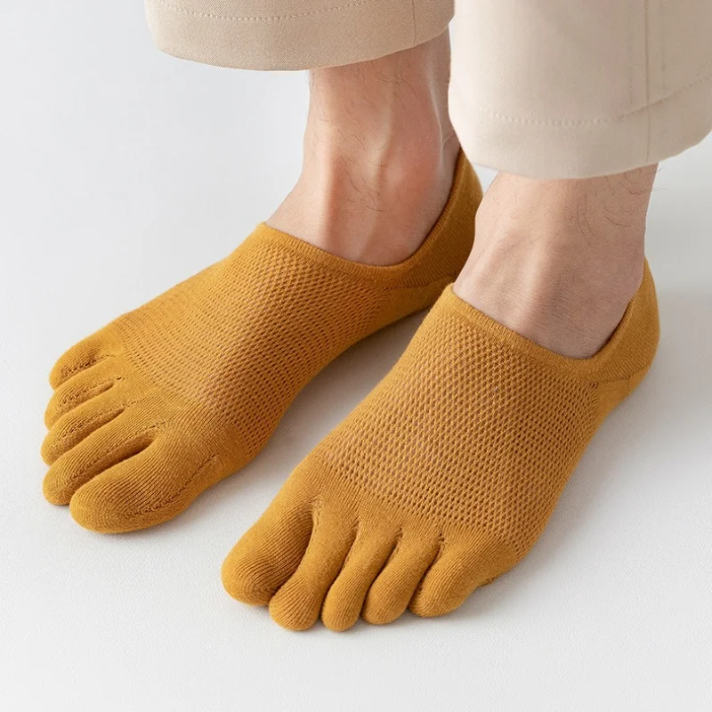 Moda pentru bărbați Cinci Degetul Ciorapi Maneci Scurte Invizibile Divizat in Picioare Sosete Elastic Subțire Respirabil Sudoare de absorbție Șosete . ' - ' . 3