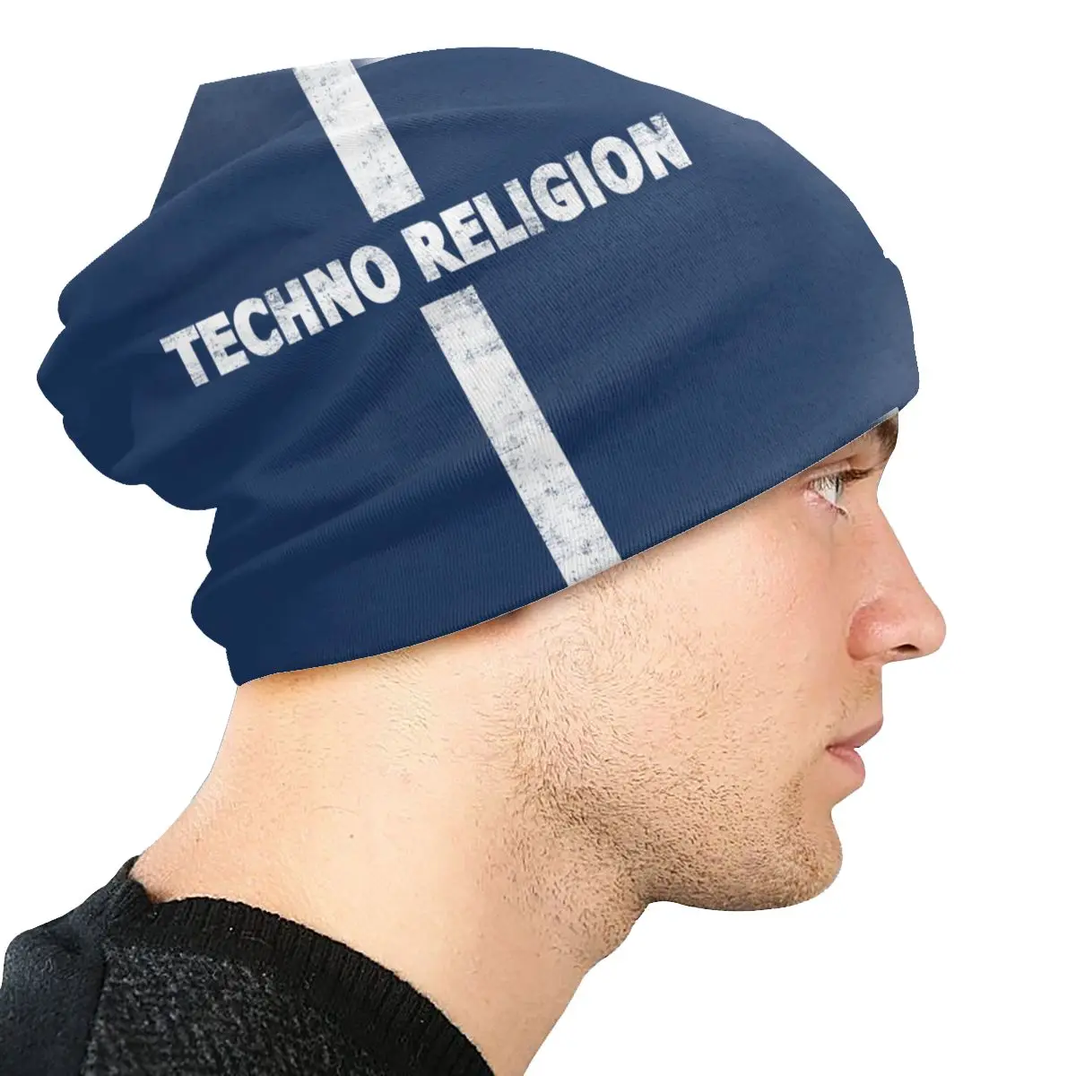 Muzica Techno Capota Femme Hip Hop De Tricotat Pălărie Pentru Bărbați, Femei Iarna Cald Religie Cruce Căciuli Capace . ' - ' . 3