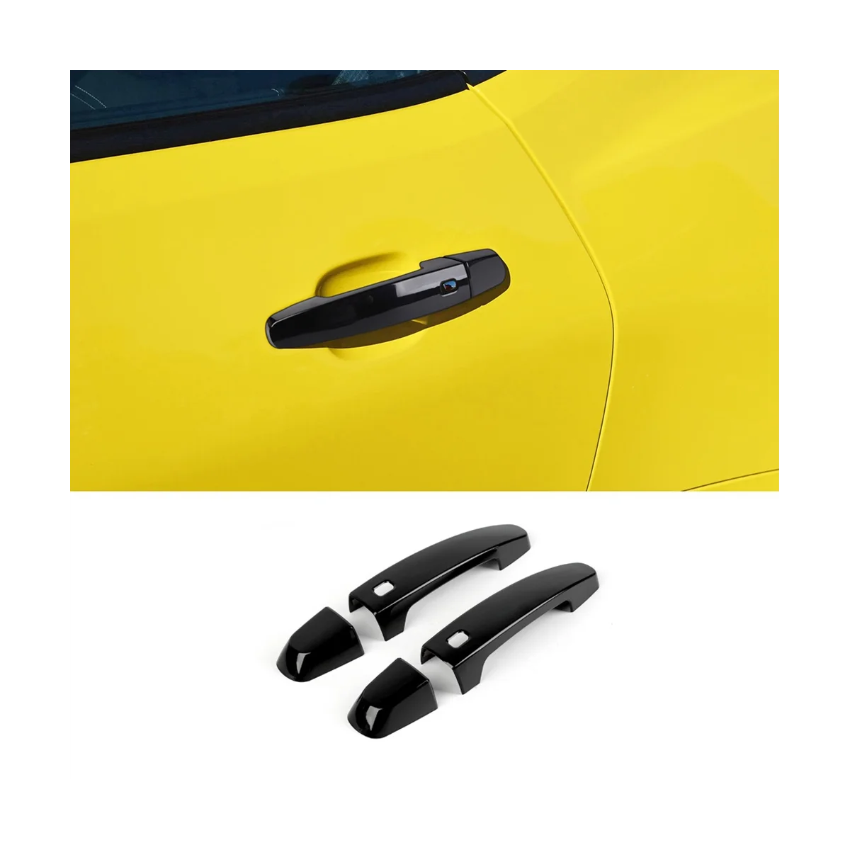 Mânerul Exterior al Portierei Capac Ornamental pentru Chevrolet Camaro 16-20, Negru . ' - ' . 3