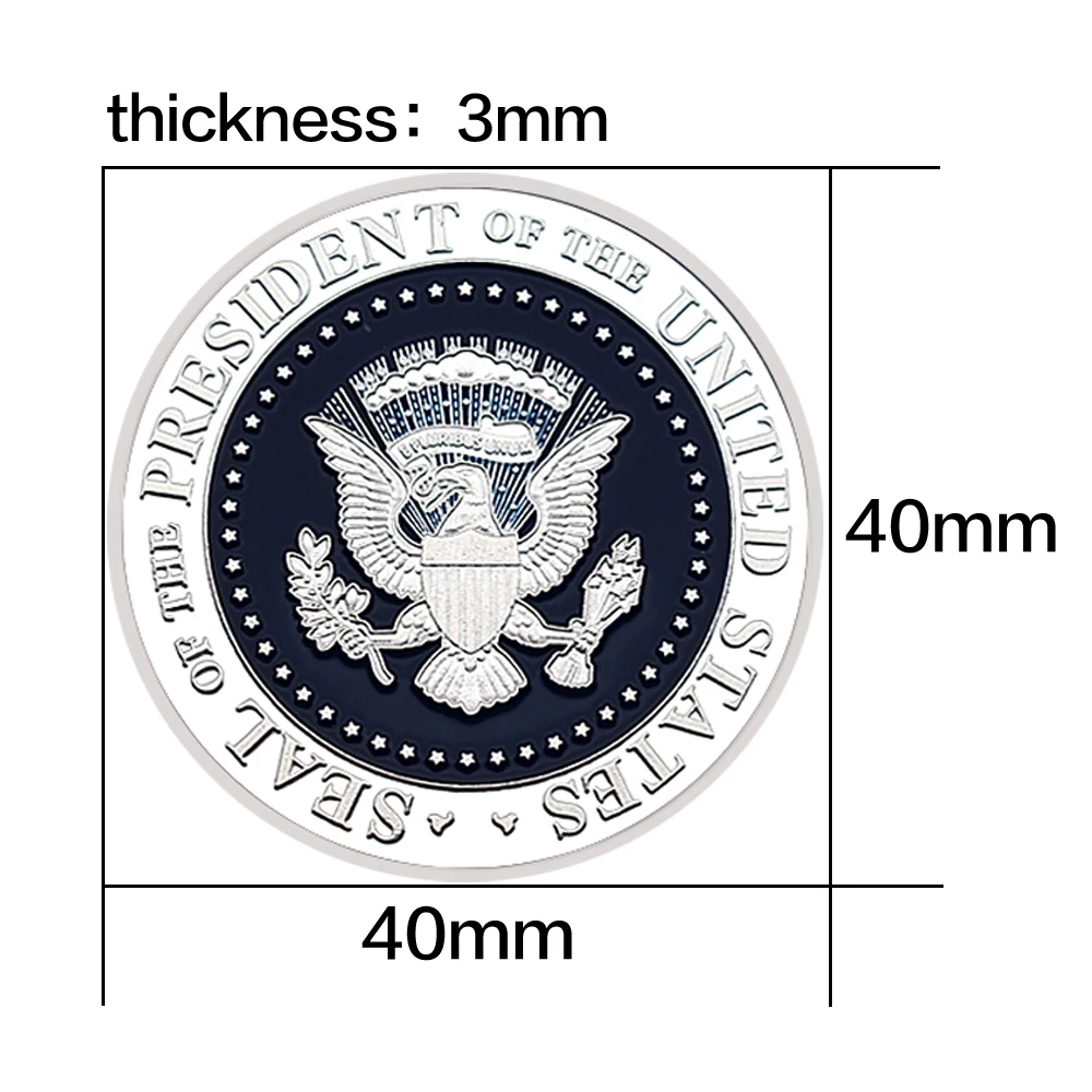 NE-a 45-Președintele Donald Trump Monede de Argint Comandantul-Șef Medalie de Meserii Cadou Ornamente de Suveniruri . ' - ' . 3