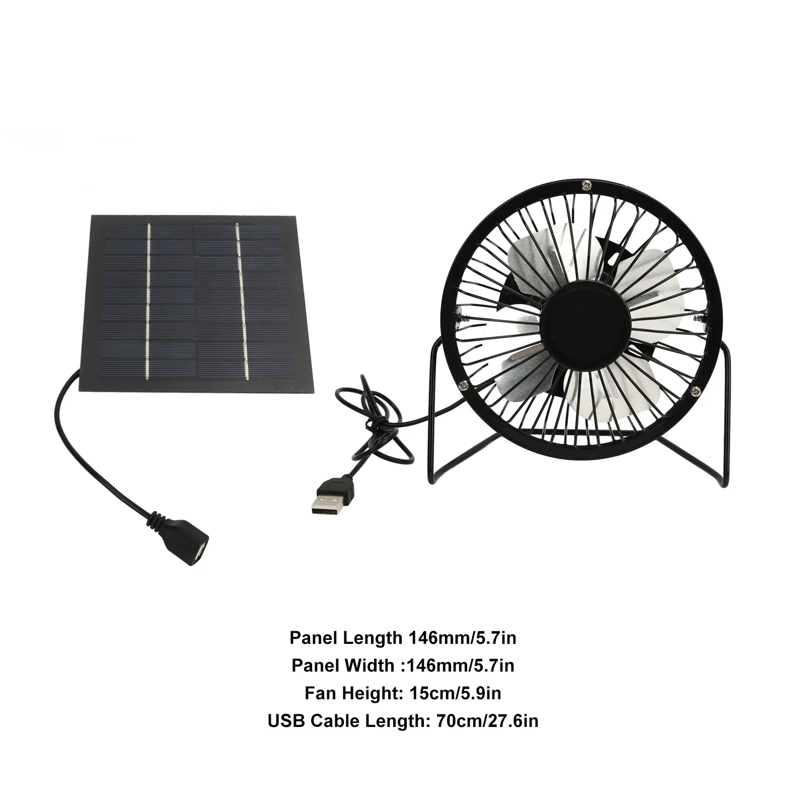 Panou Solar Alimentat Fan 5W USB 360 de Grade, Reglabil Panou Solar cu efect de Seră Ventilator pentru aer liber Coop de Pui Caine de Casa, de uz Casnic . ' - ' . 3