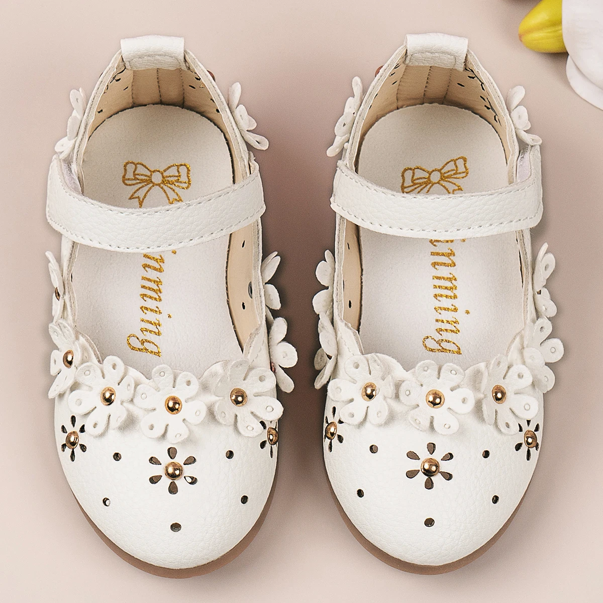 Pantofi de printesa pantofi de piele pentru copii pantofi de primăvară și de toamnă pantofi gol moale jos copilul flori unice de pantofi . ' - ' . 3
