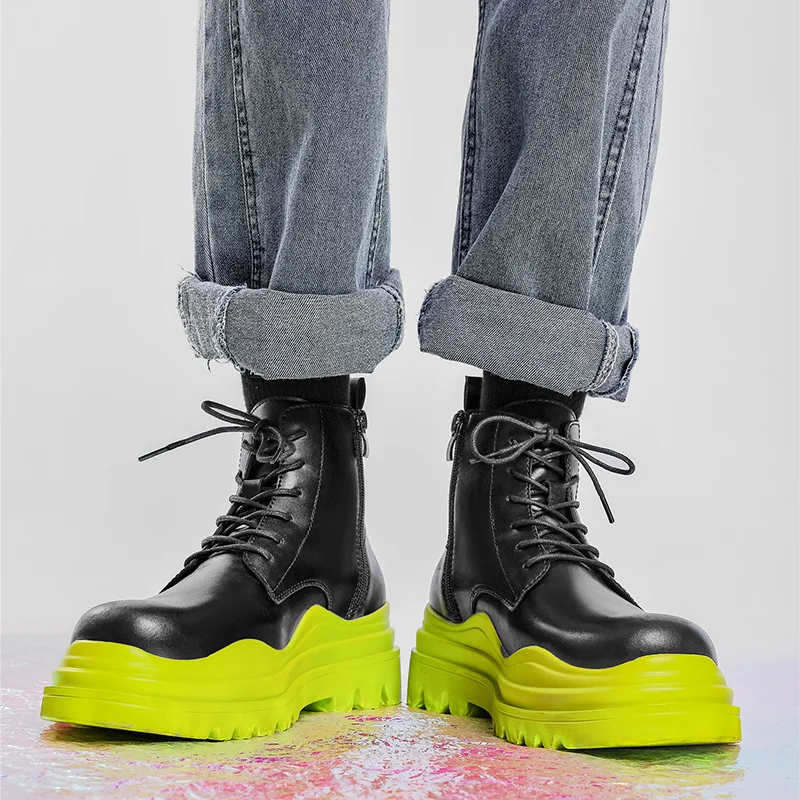 Platforma Mare Sus Pantofi Pentru Bărbați Pantofi De Piele De Afaceri Rochie Pantofi Japonia All-Meci Casual Uzura-Rezistent La Încălțăminte Chaussure Homme . ' - ' . 3