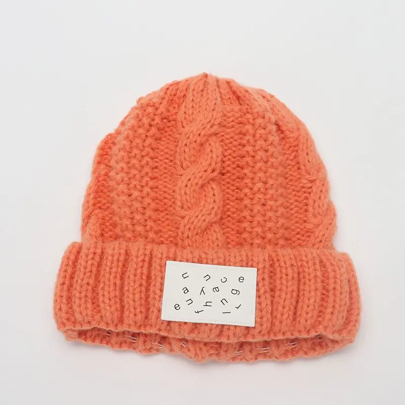 Pălării de iarnă Pentru Femei Beanie Bomboane Litere de Culoare Solidă Tricot Pălărie Fete Elevii Ține de Cald Rece-dovada Gorro Noi . ' - ' . 3