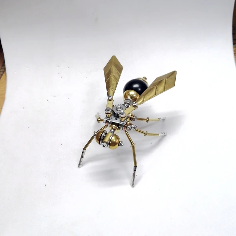 Steampunk Mecanice Insecte Ornamente Pic De Viespi Metalice De Asamblare Model Creativ Decor De Birou . ' - ' . 3