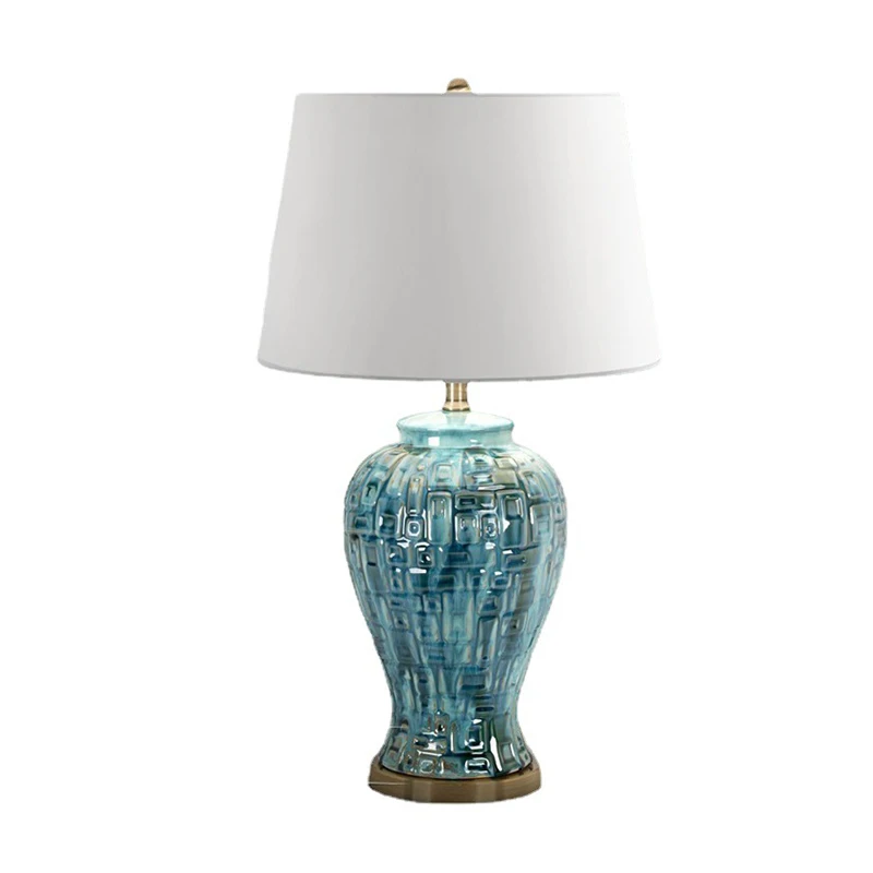 TYLA de Ceramică Contemporană, Lampa de Masa LED-uri Creative Stil American Birou Albastru Lumină pentru Decor Acasă Living Dormitor . ' - ' . 3