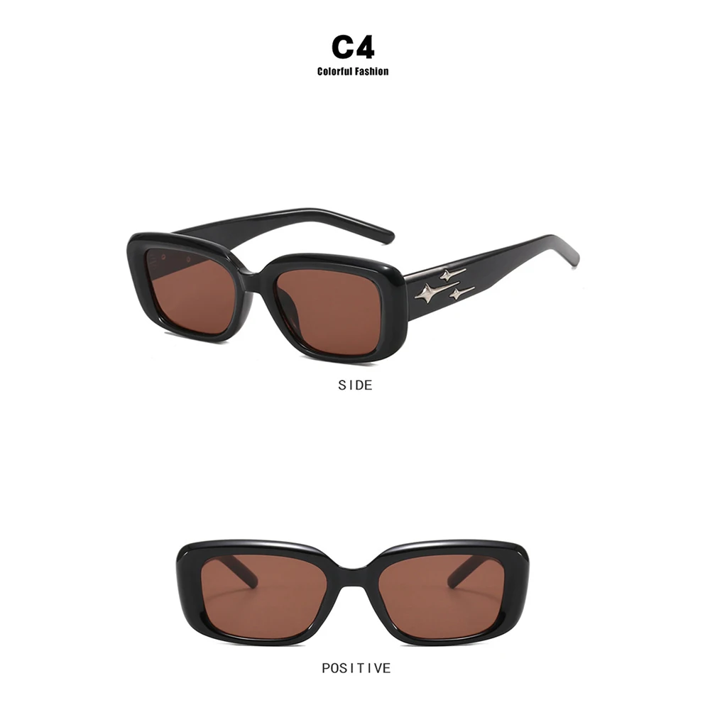 1/2 BUC Noua Moda la nivel de Cadru Mic Dreptunghi ochelari de Soare de sex Feminin Nuante Vintage UV400 Ochelari de Bomboane de Culoare Ciclism Ochelari de Soare . ' - ' . 4