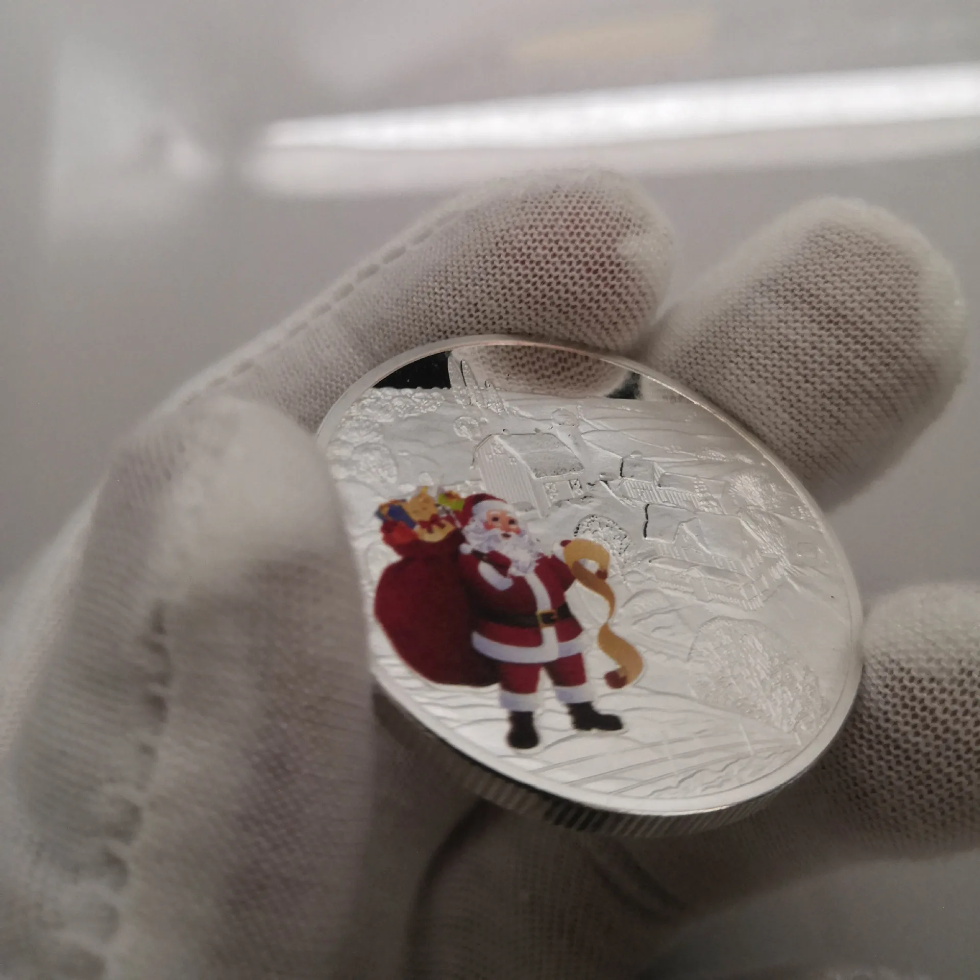 1buc Crăciun Fericit Monedă Comemorativă Moș Crăciun Elan Insigna de Aur Medalia de Argint Cadouri Artizanat Colecția de Decorațiuni interioare din Metal . ' - ' . 4