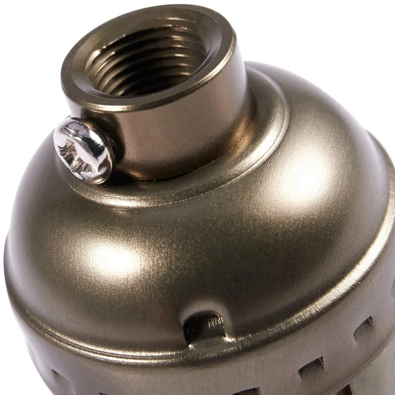 2X Epocă Lampa de Bază Socket Suport Adaptor E27 Becuri Fara Fir Comutator,Alama antica . ' - ' . 4