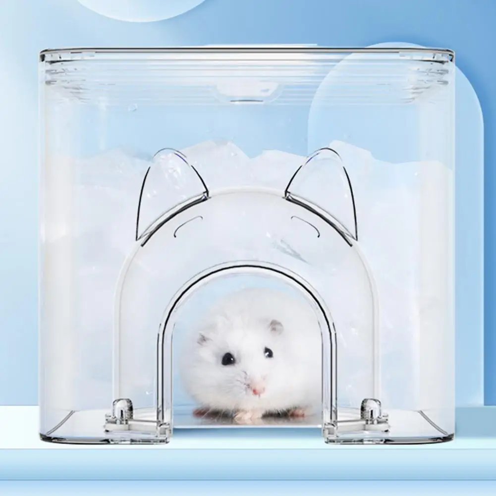 Animale de companie de Răcire Casa Cuburi de Gheață cu Apă Umplut Hamster Nest Transparent PS Material de Desene animate Drăguț de Design pentru Vara . ' - ' . 4