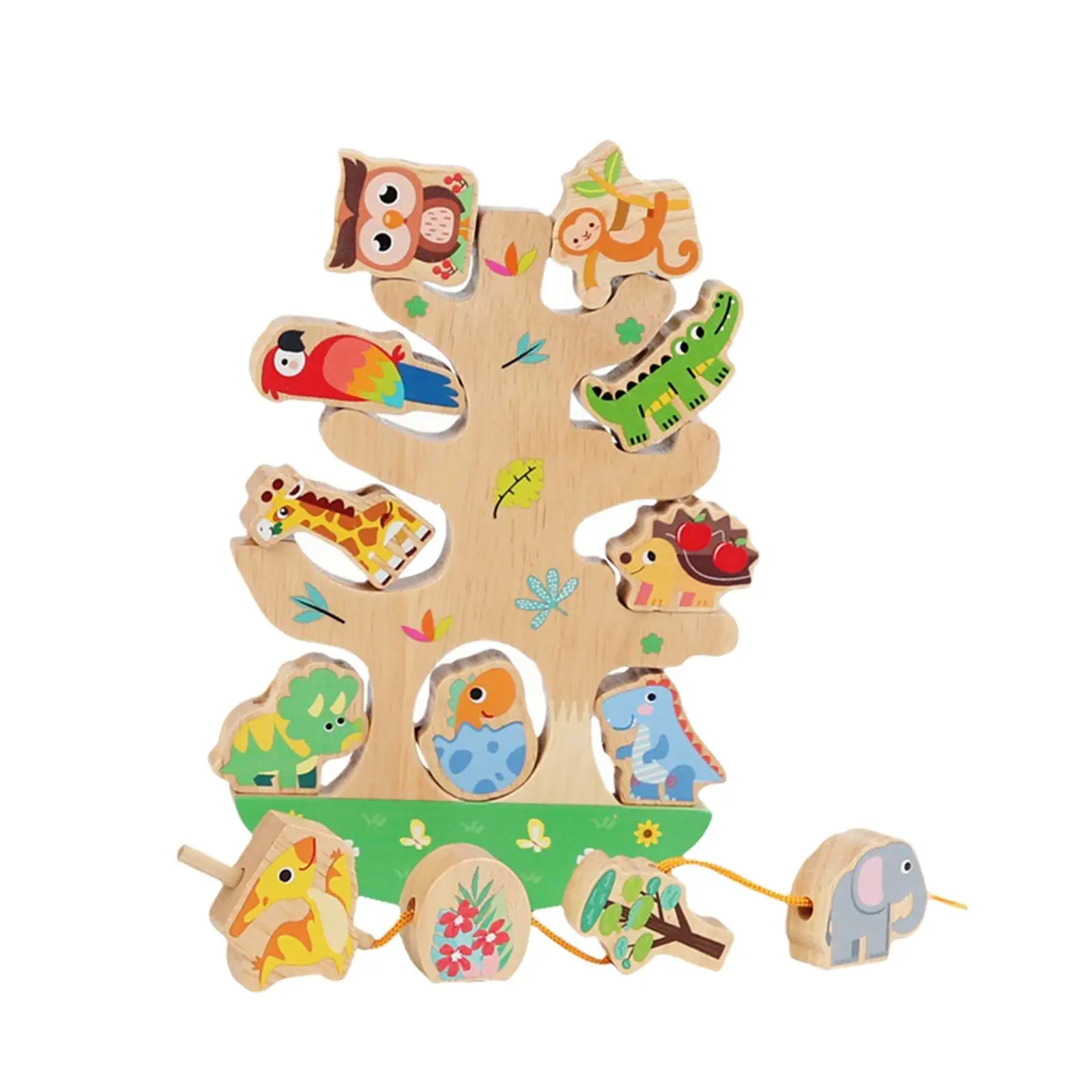 Animale din lemn de Stivuire Jucării Siret Margele Jucării pentru Vacanta de Anul Nou de Varsta 3-6 . ' - ' . 4
