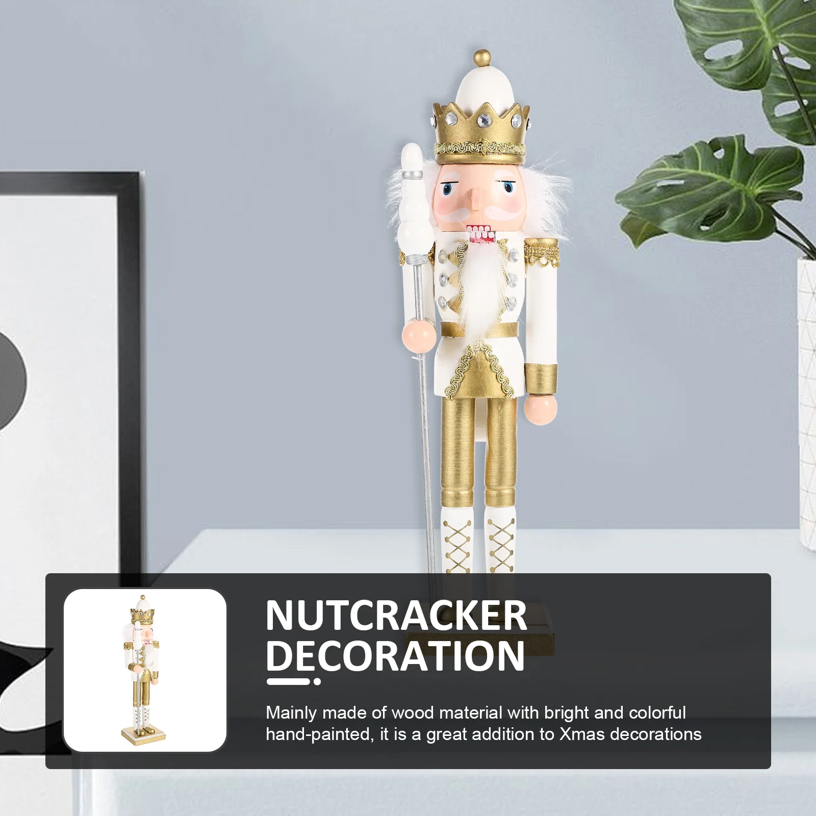 De Crăciun, Spărgătorul De Nuci Din Lemn Desktop Nutcrackers Ambarcațiuni Festivalul Tradițional De Halloween În Aer Liber, Decoratiuni . ' - ' . 4