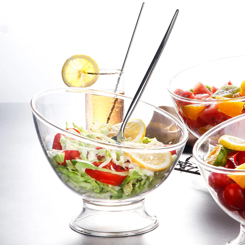Diagonala Castron Salata de uz Casnic inghetata Accesoriu Multi-funcția de Fructe Desert Delicat Transparent de Alimentare Fleac Mini Plăci . ' - ' . 4