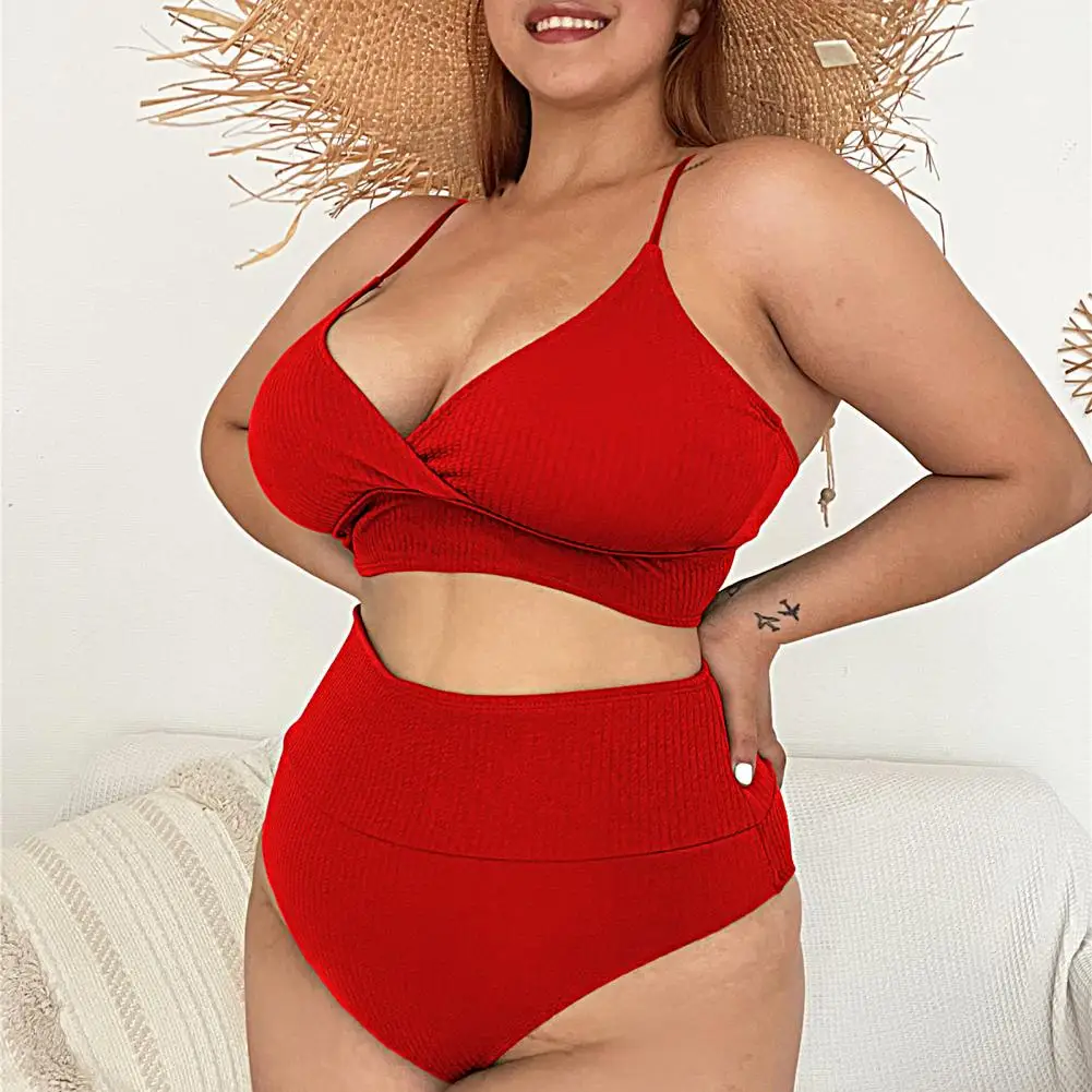 Femei Bikini Talie Mare Respirabil Sexy Spate Curea Femei Costume de baie pentru Plaja . ' - ' . 4