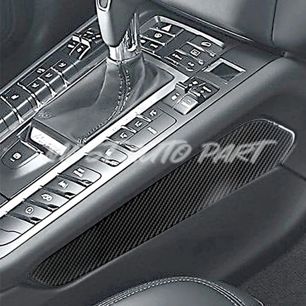Fibra de Carbon Interior Consola centrala Schimbătorului de Ambele părți Capac Ornamental Pentru Porsche Macan 2014-2021 2 buc . ' - ' . 4