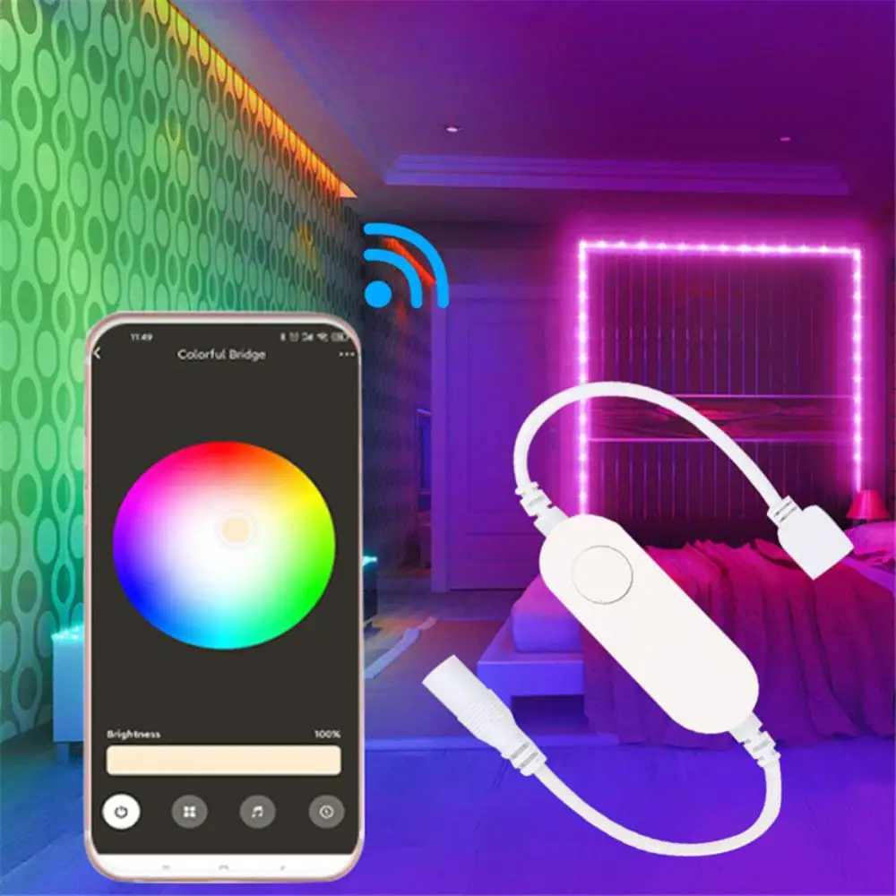 Homekit WIFi RGB Benzi cu LED-uri Controler 5V-12V Control Vocal Siri Acasă de Automatizare Acasă Inteligent de Lumină Cu Controler . ' - ' . 4