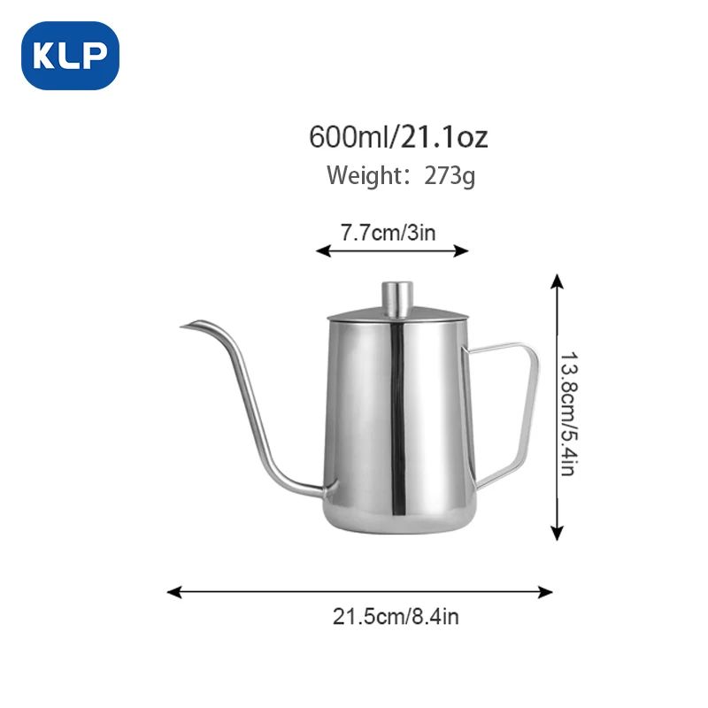 KLP se Toarnă peste filtru de cafea Agățat de ureche din oțel Inoxidabil de uz casnic lung cioc bine gura fierbător picurare fierbător . ' - ' . 4