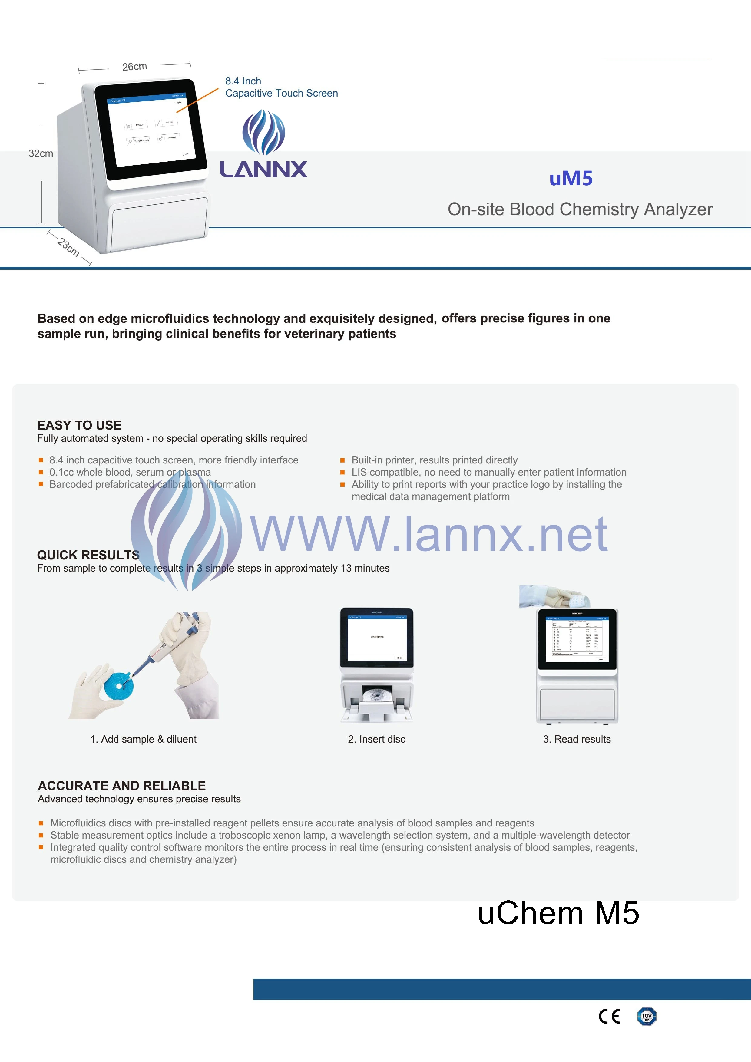 LANNX uChem M5 Calitate Perfectă analizatorul Biochimic Automat Clinice Instrumente Analitice Full Auto Analizor de Chimie . ' - ' . 4