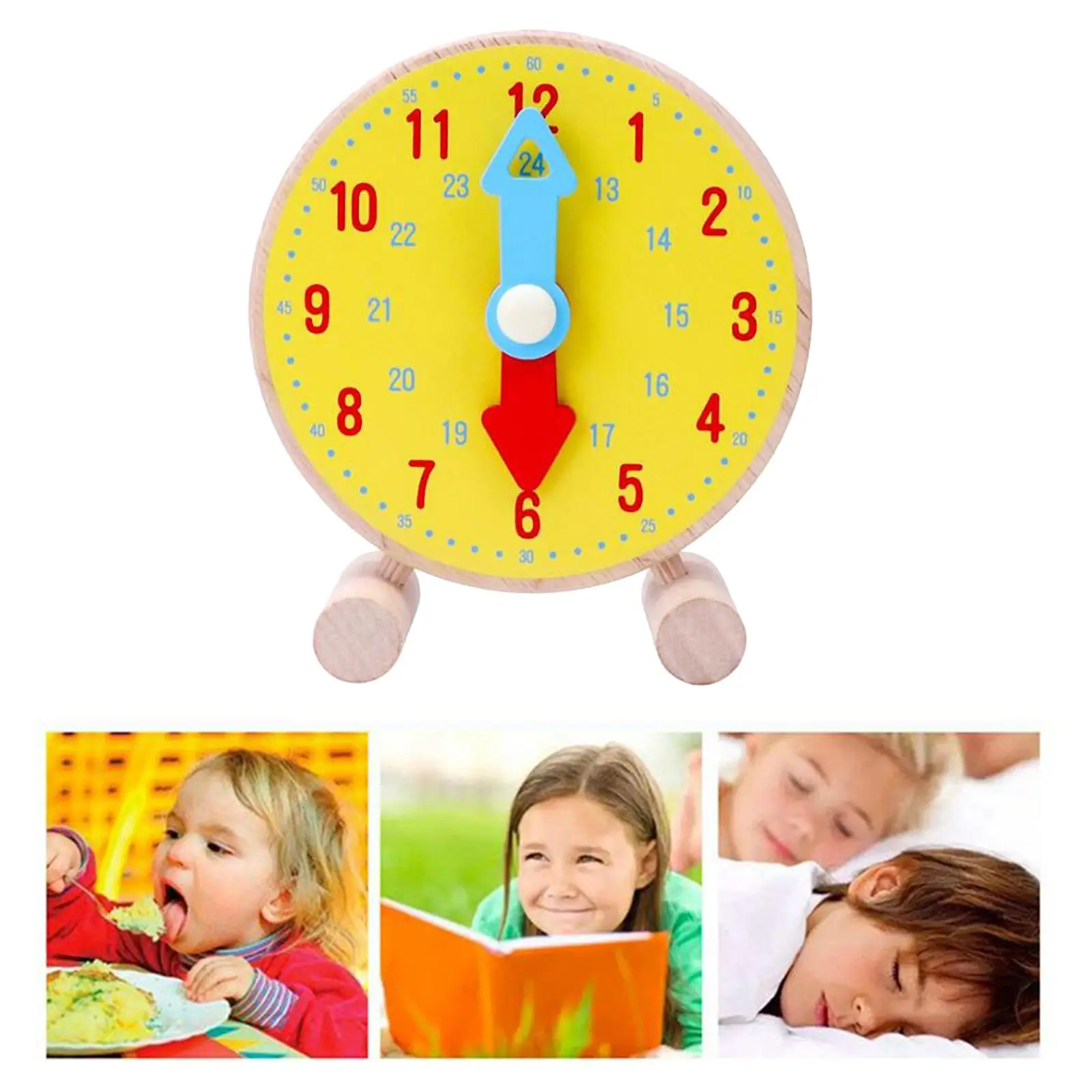 Lemn De Predare Ceas De Învățare Pentru A Spune Timp Învățământ Preșcolar Ceas . ' - ' . 4