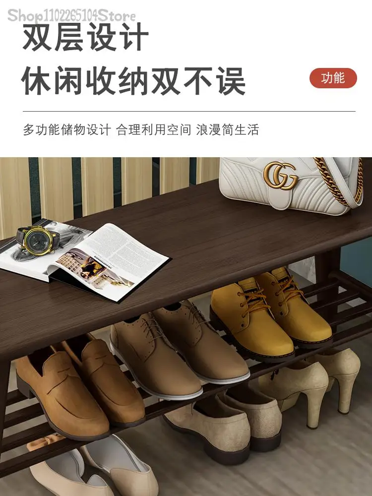 Lumina de lux, pantofi de scaun acasă, ușa poate sta purta pantofi în ușă dulap pantofi stai pe scaun integrat de bambus din lemn masiv în . ' - ' . 4