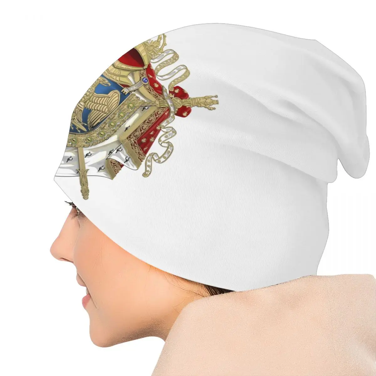 Mai Stema Imperiului Francez Chelioși Căciuli Capace De Streetwear Iarnă Tricot Pălării Unisex Pentru Adulti Franța Flag Capota Pălării . ' - ' . 4