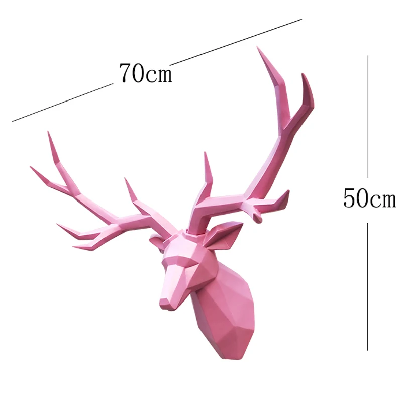 [Meșteșuguri] Super-Mare de Accesorii pentru Decor Cerb 3D Statuia cap de Animal Figurina de Perete de Arta Decorare Sala de Nunta Ornament . ' - ' . 4