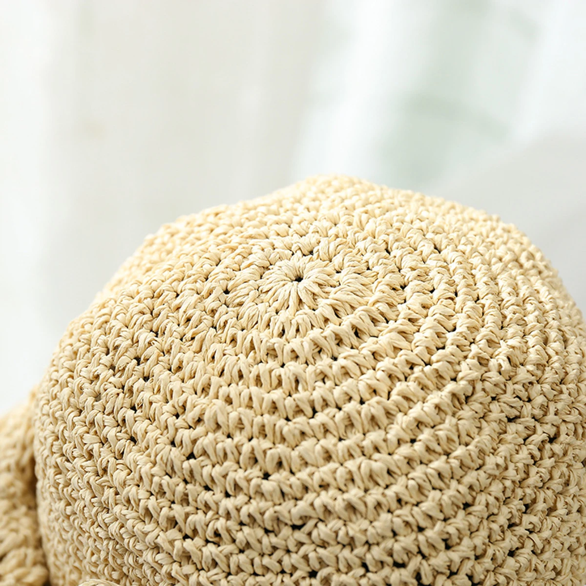 Mic-Pălărie de Paie cu boruri Feminin Pălărie de Vară Arc Simplu Cadă Pălărie Pescar Pălărie Croșetat Pălărie de Soare Pălărie de Soare de Cumpărături Excursie . ' - ' . 4