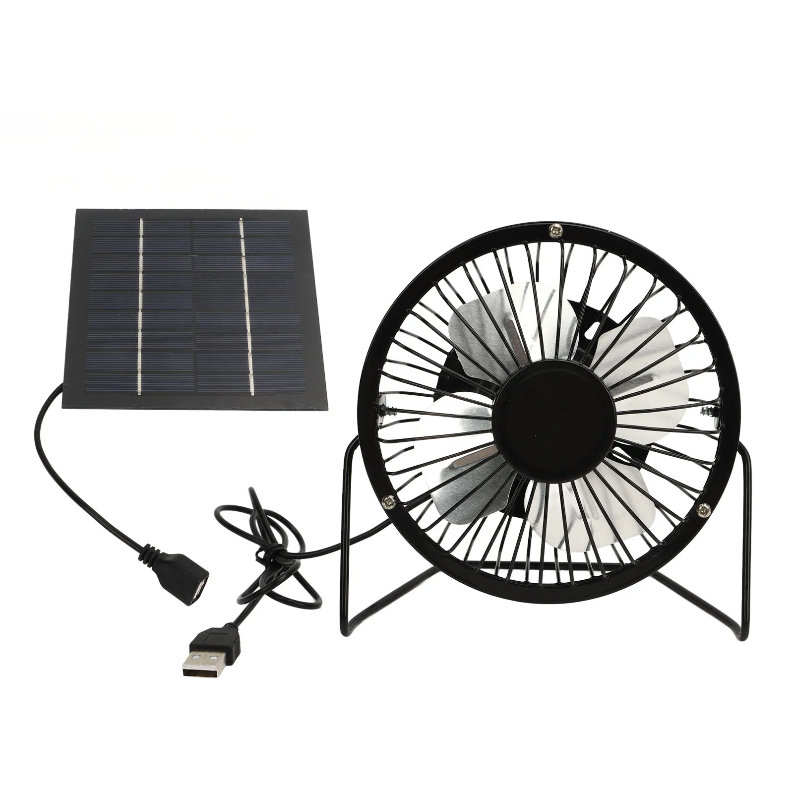 Panou Solar Alimentat Fan 5W USB 360 de Grade, Reglabil Panou Solar cu efect de Seră Ventilator pentru aer liber Coop de Pui Caine de Casa, de uz Casnic . ' - ' . 4