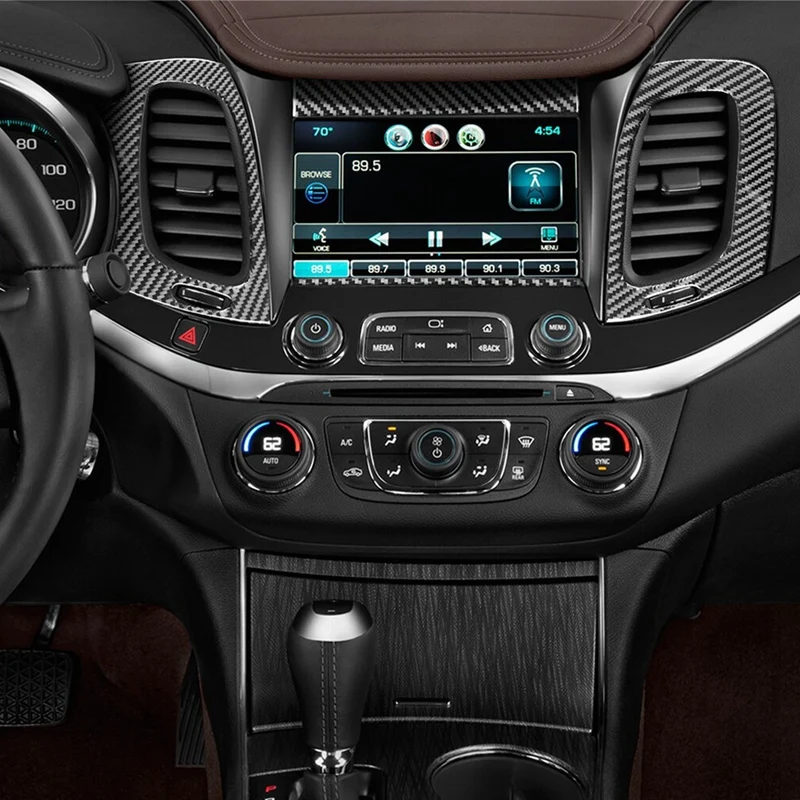 Pentru Chevy Impala 2014-2020 Moale Fibra De Carbon, Masina De Control Central De Aerisire Capac Ornamental Autocolant Piese De Schimb . ' - ' . 4