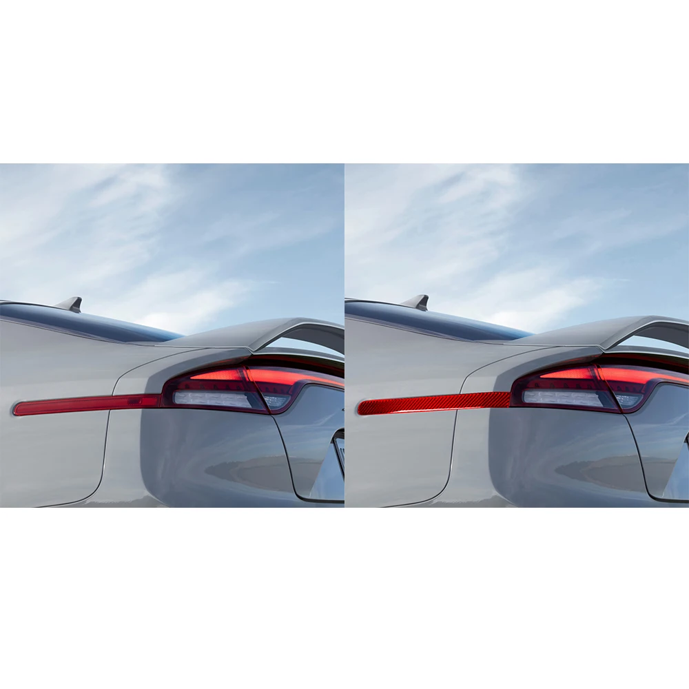 Pentru Kia Stinger 2018-2023 Fibra De Carbon Lumina Din Spate Embleme Laterale Lampă Dungi Asieta Decor Masina Retehnologizare Accesorii Autocolant . ' - ' . 4