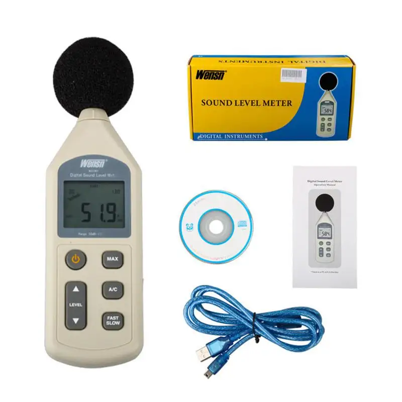 Sunet Digital Nivel de Zgomot Metru tester de Presiune de Măsurare 30~130dB Decibeli a Zgomotului de Măsurare Logger de Diagnostic-Instrument . ' - ' . 4