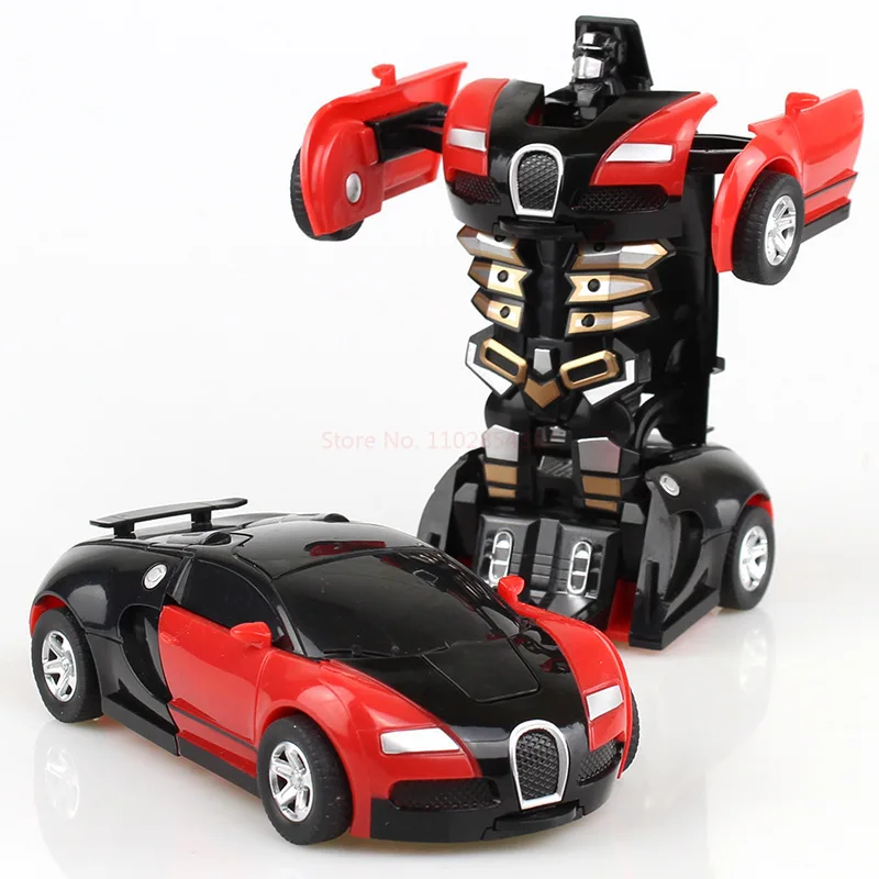 Transformarea Robot Cu Un Singur Click Automată Forma De Conversie Baiat Cadou Mașină De Jucărie De Copil Părinte Model De Interacțiune Masina Cadou De Vacanță . ' - ' . 4