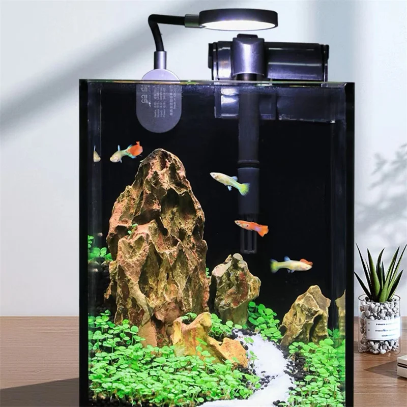 Ultra-alb de Sticlă Micro Peisaj Aquascape Mic Creative Desktop Rezervor de Pește Pentru Birou, sufragerie, de uz Casnic . ' - ' . 4