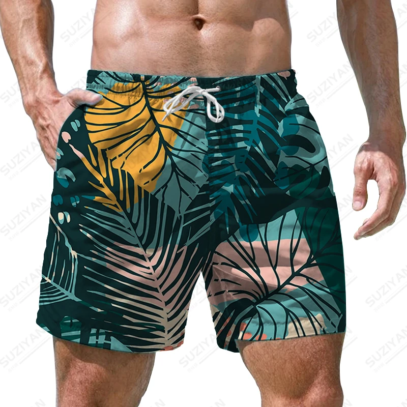 Vara barbati beach copac de nucă de cocos 3d imprimate pantaloni scurți Hawaiian casual plaja pantaloni pentru bărbați de mari dimensiuni uscare rapidă pantaloni scurți . ' - ' . 4