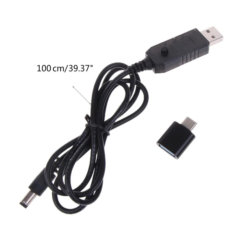 100cm QC3.0 USB C PD la 5V-12V 5.5x2.1mm Cablu de Alimentare pentru Orice 6V-12V Dispozitiv Dropship . ' - ' . 5