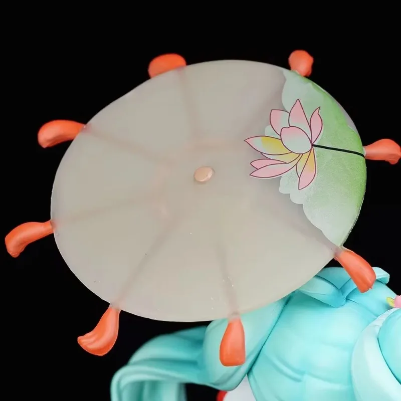 10cm Versiune Q Hatsune Miku în Iaz de Lotus - Ceașcă de Ceai și Frunze de Lotus Umbrela in Miniatura Set Fermecător Miku Scena de Afișare Anime Jucarii . ' - ' . 5
