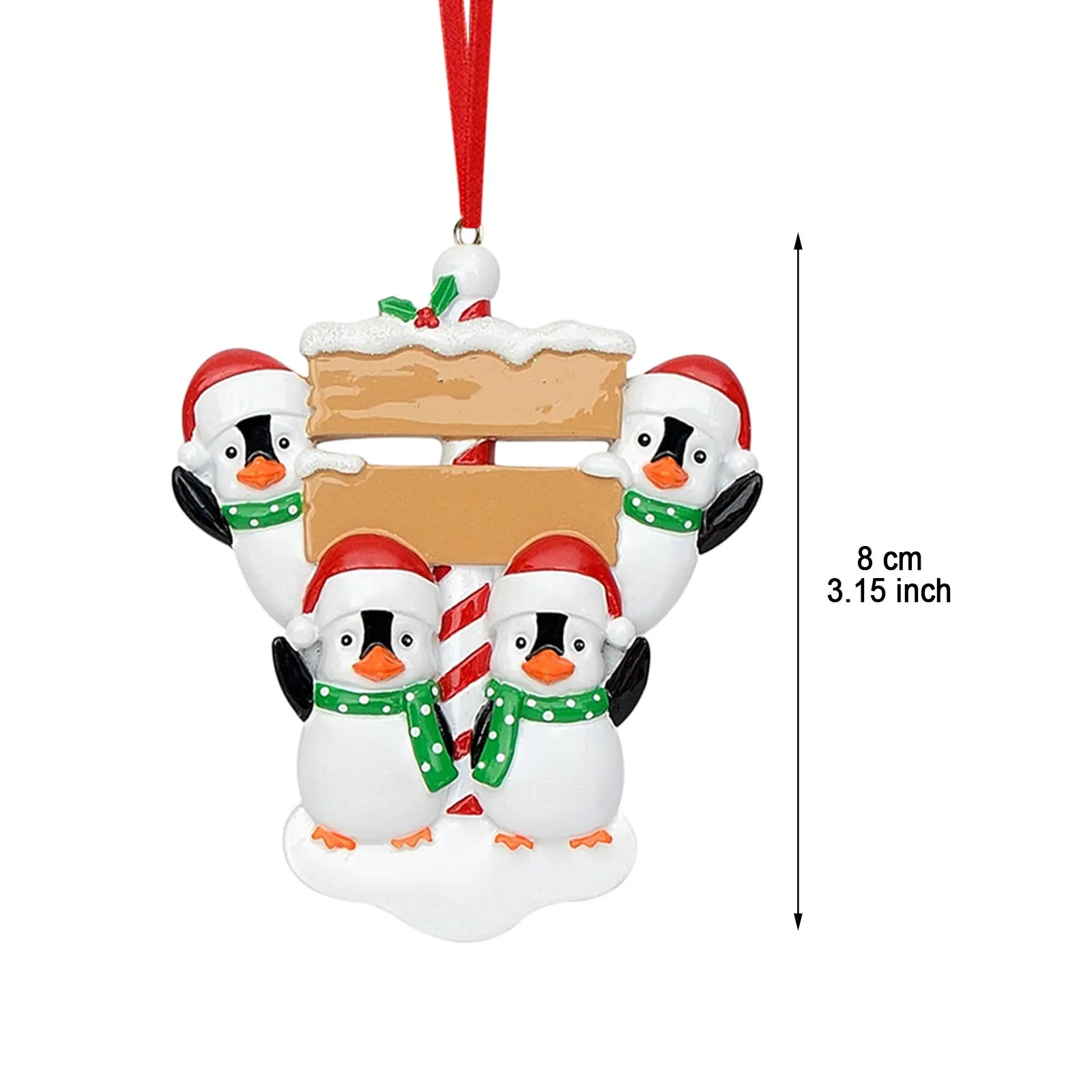 2023 Decor de Crăciun DIY Personalizate Familie Frumoasă Rășină Jucărie Pinguin Pom de Crăciun Agățat Pandantiv Ornament de Crăciun Decor . ' - ' . 5