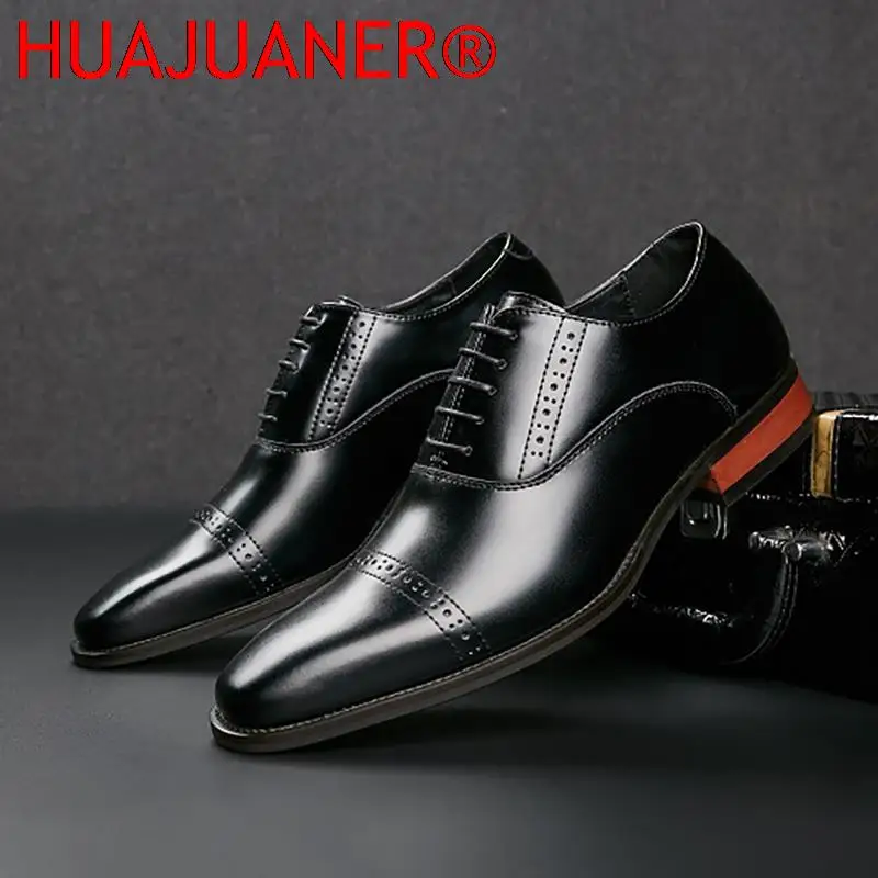 2023 Moda Oxford Negru / Maro Brogue Pantofi Barbati Nuntă Formală Pantofi Din Piele De Afaceri De Birou, Pantofi De Mens Pantofi Rochie . ' - ' . 5