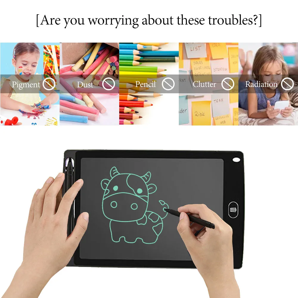 8.5/12 țoli Copii Electronice Desen de Bord Ecran Lcd Grafic Desen Tableta pentru Copii Jucarii pentru Educație scris de mână Pad Pictura . ' - ' . 5