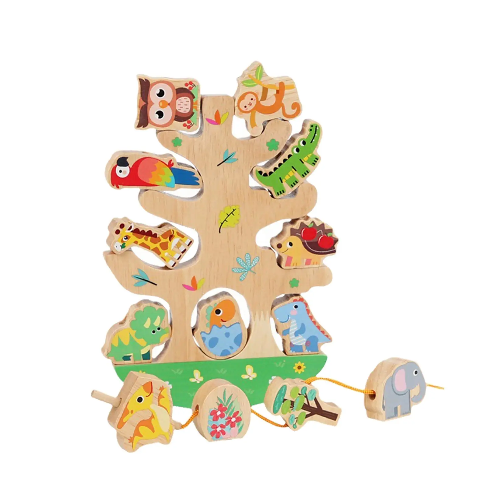 Animale din lemn de Stivuire Jucării Siret Margele Jucării pentru Vacanta de Anul Nou de Varsta 3-6 . ' - ' . 5