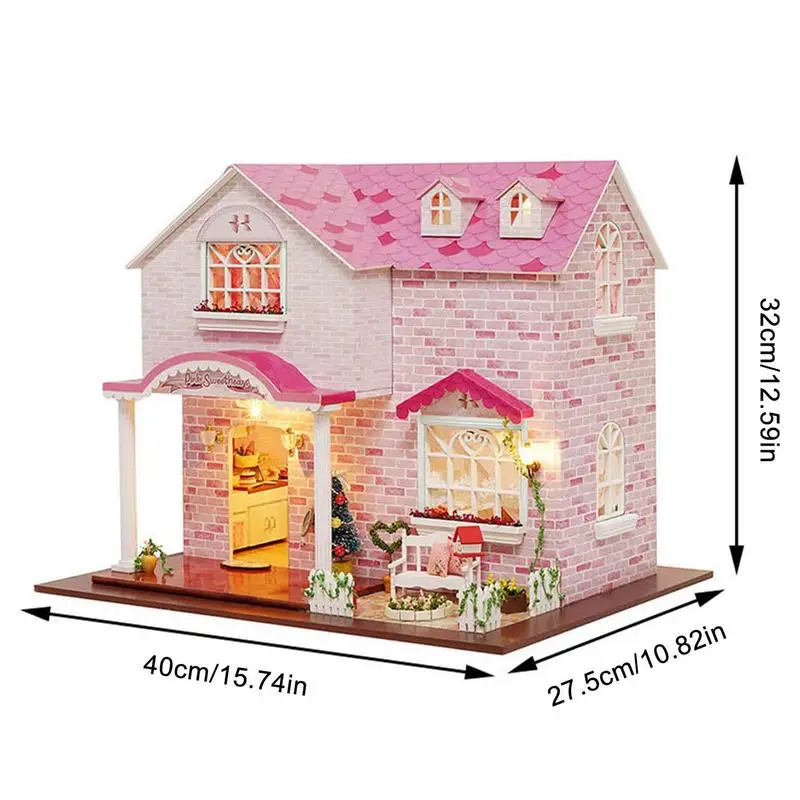 Casa in miniatura 3D DIY Casa Papusa Kit Mini-Casă de Păpuși Cu Accesorii, Mobilier Pentru Copii, Adolescenti, Adulti, Cadouri de Ziua de nastere Partid . ' - ' . 5