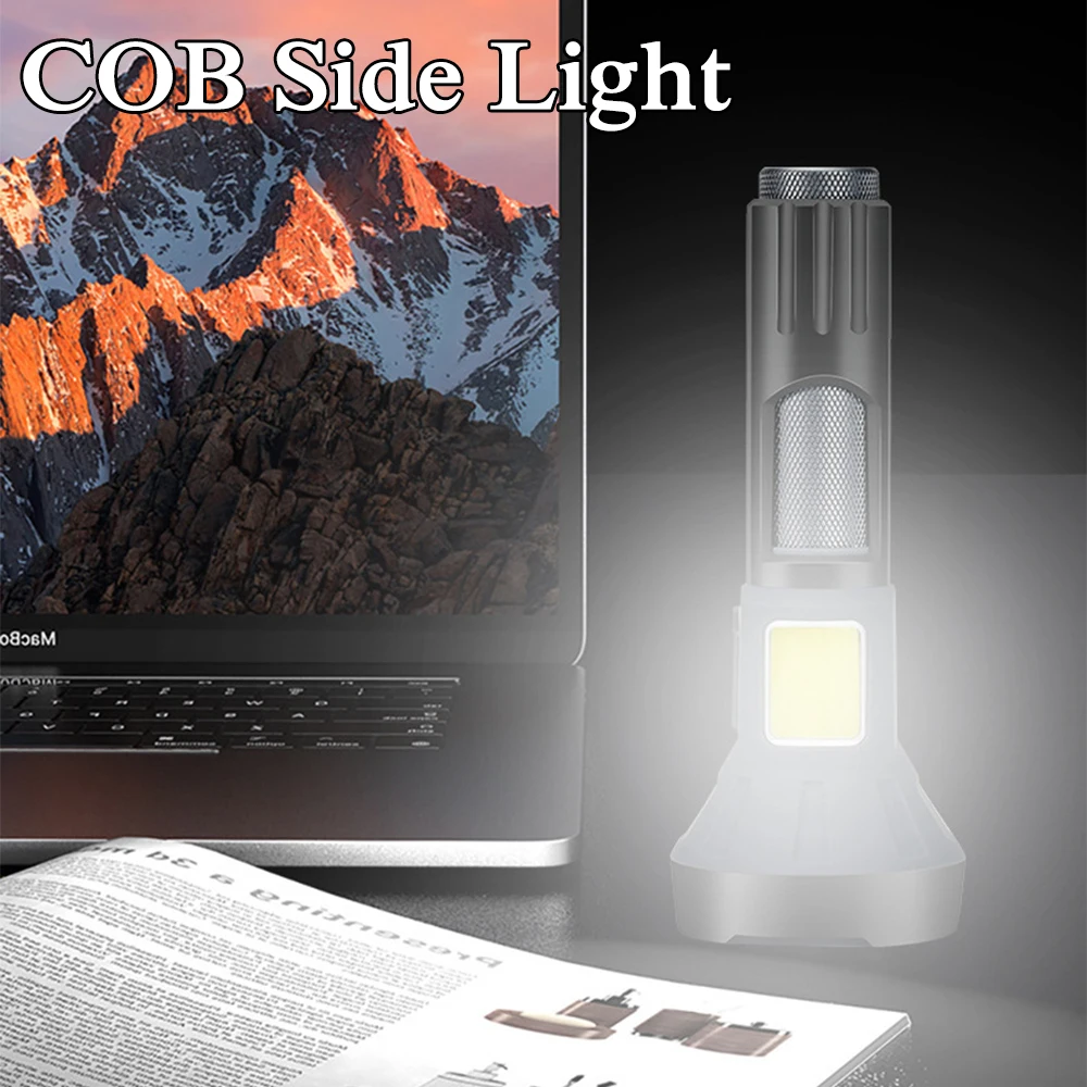 Cea mai Puternica Lanterna LED-uri Power Bank Funcția USB Reîncărcabilă Lanterne rezistent la apa Lanterna Lanterna Tactice . ' - ' . 5