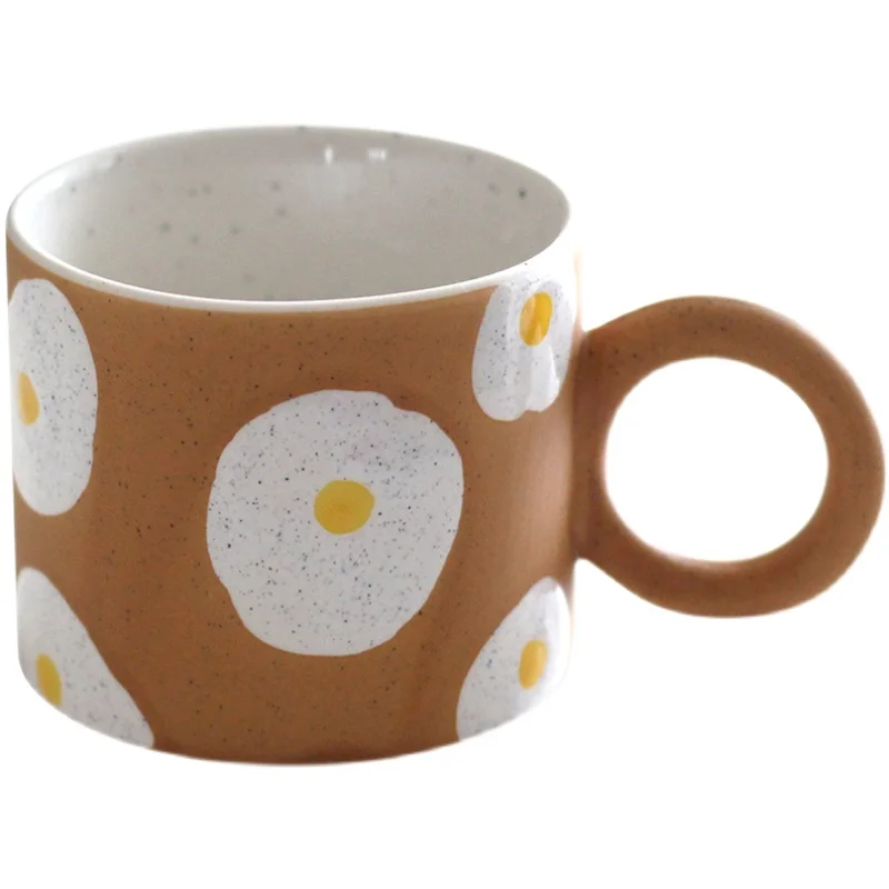 Creativ De Pictat Ouă Fierte Cana Ceramica Mic Dejun Cafea Cu Lapte Cesti De Ceai Bucătărie Drinkware Cuptor Cu Microunde Masina De Spalat Vase În Condiții De Siguranță . ' - ' . 5