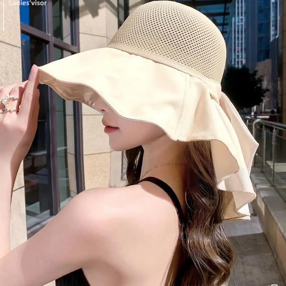 Călătorie Pălării De Soare Stil Francez Capace De Pălării Panama Femei Pălării De Protecție Solară În Aer Liber Găleată Pălării Bowknot De Vară, Pălării De Soare . ' - ' . 5