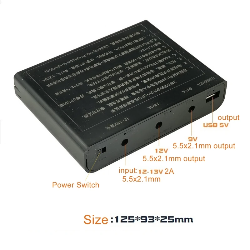 DIY 6x 18650 Baterie 5V USB + 9V 12V 5.5x2.1mm UP alimentator pentru Router WiFi Modem Camera de Securitate DVR Picătură de Transport maritim . ' - ' . 5