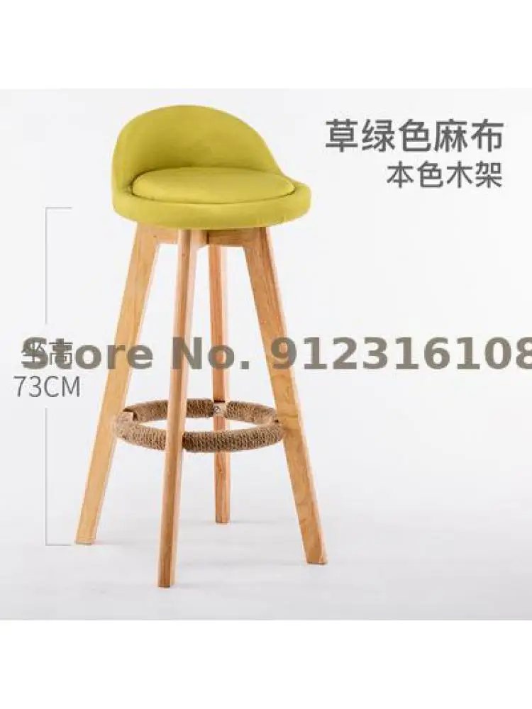 Din lemn masiv, modern, creativ simplu scaun bar retro Europene de uz casnic rotativ scaun spatar recepție scaun de bar . ' - ' . 5