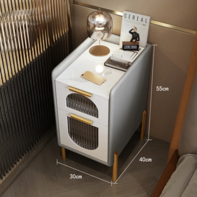 Dormitor, Bucatarie Ultra-Îngust Noptieră Mini Cabinet de Stocare de Lux Dulap Noptiere Mesa De Noche Paturi Mobilier AA55 . ' - ' . 5