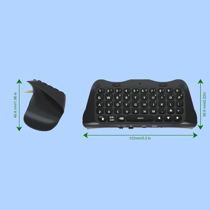 ForPS5 Controller BluetoothCompatible Mini Tastatura Cu Iluminare De Fundal Verde Voce . ' - ' . 5